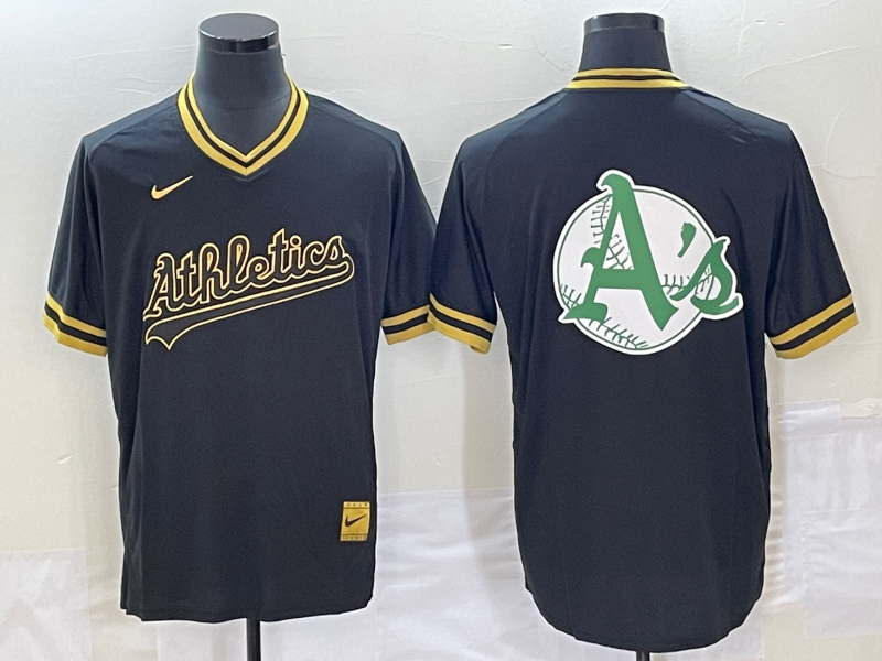 Men's Oakland Athletics Black Team Jersey Men's Oakland Athletics Black Team Jersey